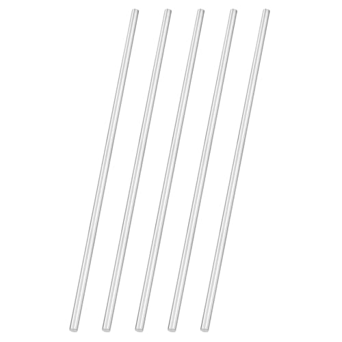 uxcell 5pcs 304 Stainless Steel Round Rods, 3/16" Dia x 8" Length Stainless Steel Metal Solid Shaft Rod Bar for Industry Use Metal Working Hobbies DIY Craft, Silver - size: 3/16" Dia x 8" Length