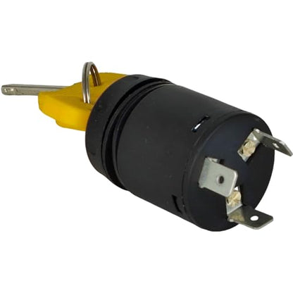 XYZIL Ignition Switch 28528240 w/ 701 Key Compatible with Jungheinrich Compatible with Linde Forklift Pallet Jack On-Off 3 Blade Terminals