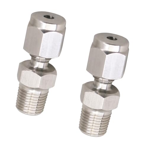 1/8 Compression Fitting, Stainless Steel 304 Tube Fittings,2 Pcs - size: NPT 1/8-1/8" O.D. 2 pcs