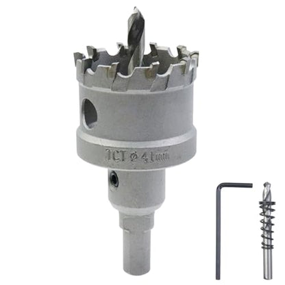 Carbide Hole Saw Drill Bit 1-5/8"/41mm Cutting Dia Hole Saw Cutter for Metal - size: 1-5/8"/41mm