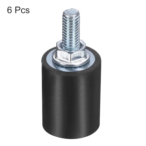 uxcell 6pcs M6x18mm Rubber Isolator Mounts with Studs 20x25mm - size: VD-D20*H25, M6*18