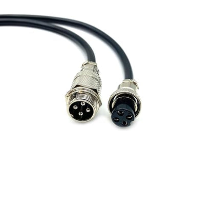 3.28 ft GX16 4 Pin Male to Female Cable, GX16 4Pins Female to Male Head Aviation Cordset Electrical Connector Panel Mount Circular Metal Adapter Cordset for Ships 7A 125V 20AWG (1meter) - size: GX16 4Pin