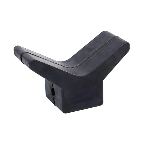Tie Down Engineering V-Bow Stop – 3" Boat Trailer Bow V Block 1/2" Shaft – Heavy-Duty PVC Stop for Centering & Cushioning Hull – Front Boat Catch Guide for Winch Post – Amber Yellow - size: 3 Inch, style: 1/2 in. shaft