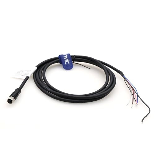 M8 Cable 6 Pin A Code Female to Open Aviation Sensor Cable Waterproof Shielded Electrical Cable for Industrial Automation Control Fieldbus Module Device Network 2m - color: 6pin Female to Open, size: 2m