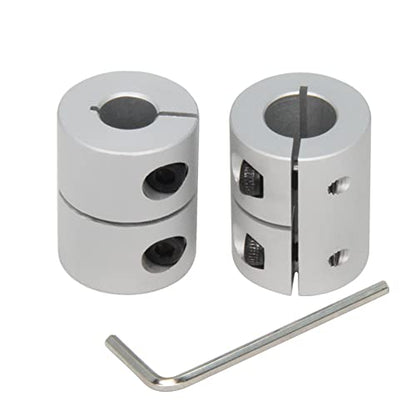 2PCS Shaft Coupling 8mm to 10mm Aluminum Alloy Joint 25mm Length 20mm Diameter Stepper Motor Connector Rigid Coupler for 3D Printer CNC Machine DIY Model (8x10mm, D20 L25) - size: 8x10mm