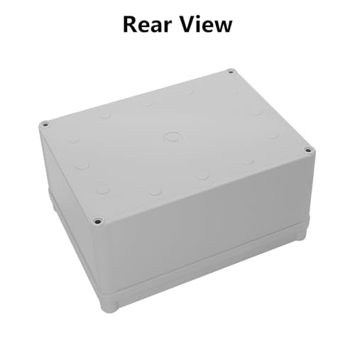 LeMotech IP67 Waterproof Junction Box ABS Plastic Project Box Dustproof Electrical Box Outdoor Enclosure for Electronics DIY Case Gray 7.9X 5.9X 3.9 inch (200x 150x 100 mm) - size: 7.9" x 5.9" x 3.9" (1pc)