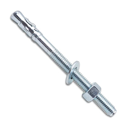 1/2 Concrete Anchors, Zinc-Plated Steel Wedge Anchors, 8 Pack - size: 1/2" x 6"