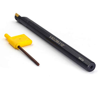OSCARBIDE 1/2" x 7" Indexable Boring Bar SCLCR,Right-Hand - color: 1/2*7