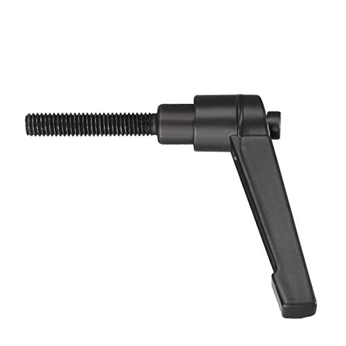 uxcell M6 x 32mm Handle Adjustable Clamping Lever Thread Push Button Ratchet Male Threaded Stud Knobs Rotating Screw Handles Bolts with Locking Lever Black 2pcs - size: M6x32mm