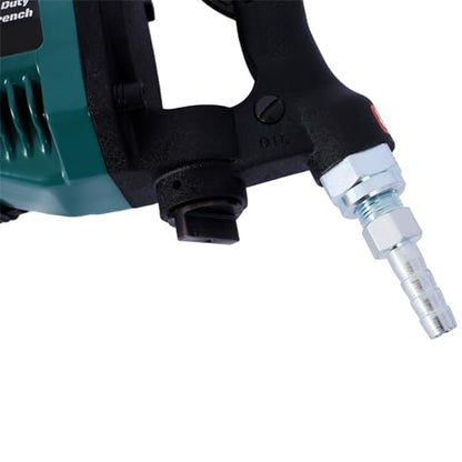Industrial 1 Inch Air Impact Wrench with 38mm & 41mm Sockets - Heavy Duty Pneumatic Drive for Truck, Tire, and Equipment Repair, 1900 ft-lbs Max Torque, 3-Speed Forward/Reverse, 12.0 cfm, Green