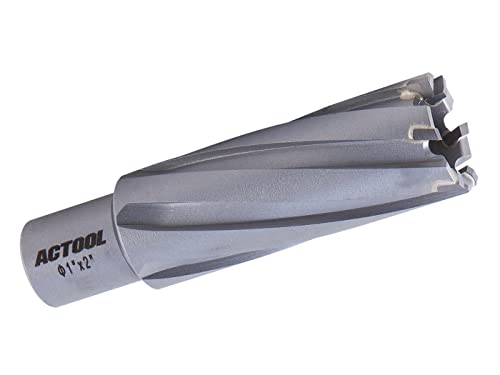 1'' Diameter x 2'' Depth of Cut Carbide Tipped TCT ANNULAR Cutter with 3/4'' Weldon Shank - size: 1'' x 2''