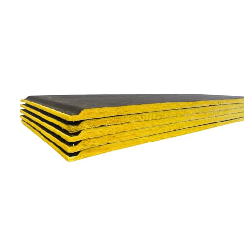 F&L Johns Manville Duct Insulation Panels – 1" to 2" Thick, 24"x24" and 24"x48" – HVAC Thermal Fiberglass Insulation for Sheet Metal Duct Systems R4, R6 & R8 Ductboard (1In x 24In x 48In)