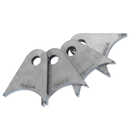 Weld on Tabs, Axle Shock Mount Bracket, 1/2" Hole, 1/4" Thick, 4 Pcs - color: 3" Axle Mount-1/4" Thick