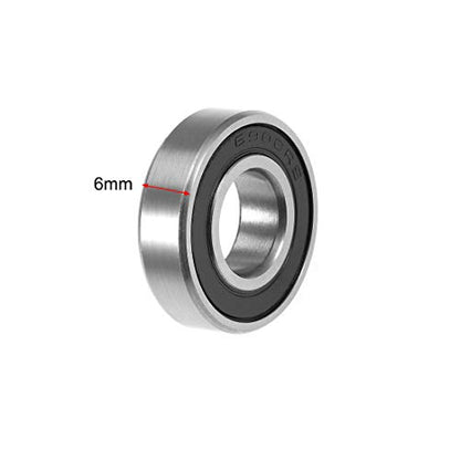 uxcell Deep Groove Ball Bearing 10mm x 22mm x 6mm Double Sealed ABEC3 Bearings 5pcs - size: 10mmx22mmx6mm
