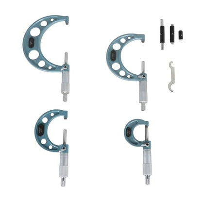4Pcs Outside Micrometer Set 0-4 Inch C-Type Measuring Tool