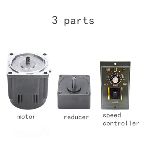 Speed Electric Gear Motor, 110V 40W 15K High Torque Single-Phase Electric Variable Speed Adjustable Controller Governor Geared Motor 90 RPM/min with Speed Controller Reduction Ratio: 1:15