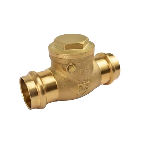 LF Brass Swing Check Valve, Brass Construction, Press Connect, Plumbing Control (1-Inch) - size: 1 Inch