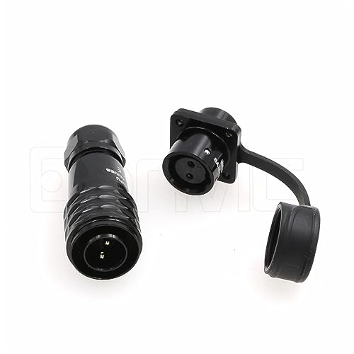 SA12 2Pin Weipu Connector Aviation Push-Pull Solder Cable Connector Plug Panel Mount Socket Female Rear-nut Mount for LED Light Equipment Electrical - size: 2Pin 13A