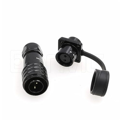 SA12 2Pin Weipu Connector Aviation Push-Pull Solder Cable Connector Plug Panel Mount Socket Female Rear-nut Mount for LED Light Equipment Electrical - size: 2Pin 13A
