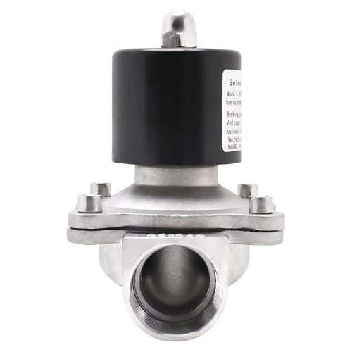 SUS304 Electric Solenoid Valve - 1" NPT 110V AC Stainless Steel Normally Closed Valve for Water Air Gas Fuel Oil - size: 1 Inch