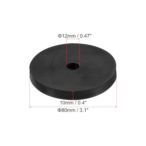 PATIKIL Multi Purpose Rubber Spacer, 4 Pcs 3.1"OD 0.47"ID 0.4"Thickness Neoprene Round Anti-Vibration Isolation Pads Isolator Rubber Bushings Spacer Washer for HVAC Bolts Car Accessories - size: 3.1"OD 0.5"ID 0.4"Thickness