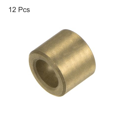 uxcell 12pcs Sleeve (Plain) Bearings 6mm Bore x 10mm OD x 10mm Length, Self-Lubricating Sintered Bronze Bushings - size: 6mm Bore x 10mm OD x 10mm Length