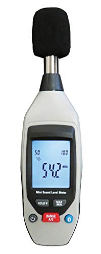 Sper Scientific Decibel Meter 850019 w/Bluetooth, Sound Level Meter 35 to 130 dB, SPL Meter A/C Weighted, Dual Range, Max/Min & Data Hold, Compact Audio Noise Measuring Device, Large Backlit Display - size: 1 Pack