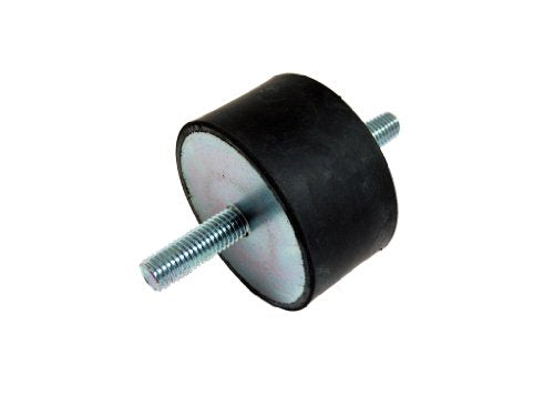 JW Winco 351.1-51-41-3/8-55 Series GN 351.1 Rubber Cylindrical Vibration Isolation Mount with 2 Threaded Studs, Inch Size, 2.00" Diameter, 1.63" Height, 3/8-16 Thread