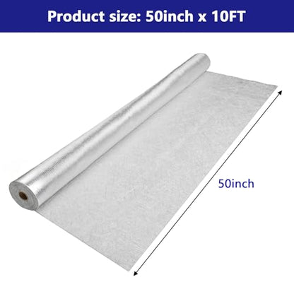 1708 Biaxial Fiberglass Cloth 50" x 10 ft | 17 oz Biaxial + 0.75 oz Mat | for Marine, Auto Body, Tank Repair & Fabrication - size: 50" x 10ft
