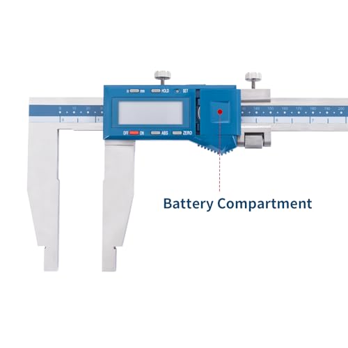 Dasqua 0-24"/600mm Heavy Duty Long Jaw Absolute Origin Digital Caliper, IP54 Stainless Steel Electronic Measuring Tool, in/mm Conversion, Accurary ±0.002"/0.05mm, Resolution 0.0005"/0.01mm - size: Heavy Duty 24"