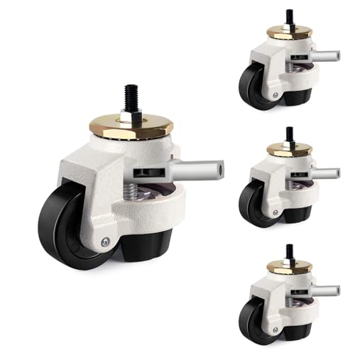 Heavy Duty Wheels, Leveling Stem Casters 2200 Lbs Total Capacity - size: 2 INCH