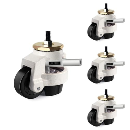 Heavy Duty Wheels, Leveling Stem Casters 2200 Lbs Total Capacity - size: 2 INCH