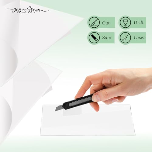 5x7 Clear Acrylic Sheets Pack of 20, 0.04" Thick