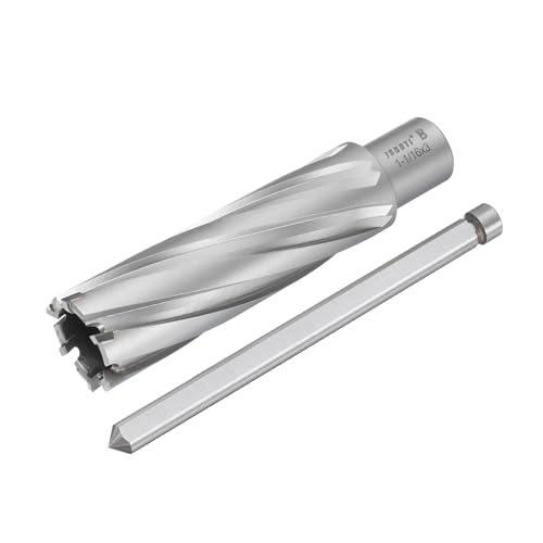 HARFINGTON Annular Cutter 1-1/16" Dia 3" Depth 3/4" Shank TCT Cutting Drill Bits with Pin for Magnetic Drill Press - size: 1-1/16" x 3"