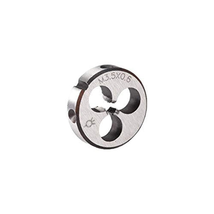 uxcell M3.5 x 0.6 Metric Round Die, Machine Thread Right Hand Threading Die, Alloy Steel Screw Thread Cutting Die - size: M3.5 x 0.6