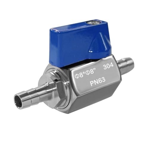 Beduan 5/16” Barb Ball Valve 304 Stainless Steel Mini Shut Off Valve - size: 5/16" Hose Barb