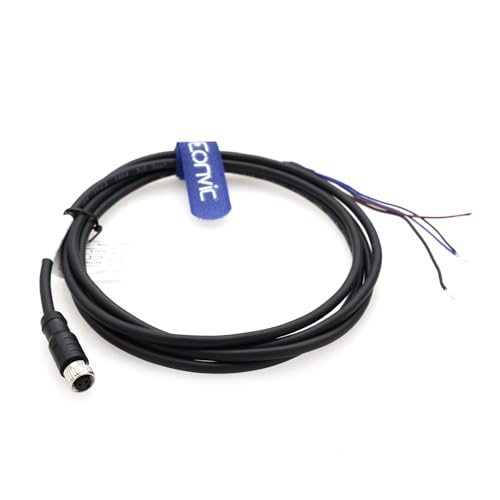M8 3 Pin A Code Female to Open Aviation Sensor Cable Waterproof Shielded Electrical Cable for Industrial Automation Control Fieldbus Module Device Network 2m - color: 3pin Female to Open, size: 2m
