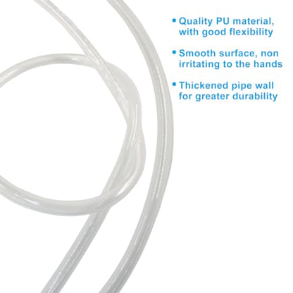 16ft 12mm OD x 8mm ID Pneumatic Tubing, (Transparent) - color: Transparent, size: 12mm OD x 8mm ID