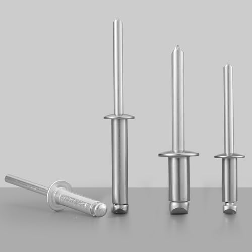 450pcs 1/8" x 1/4" Aluminum Blind Rivets, 3.2 x 6mm Pop Rivets,Rivets for Metal,Silver - color: Aluminum, size: 1/8" x 1/4"