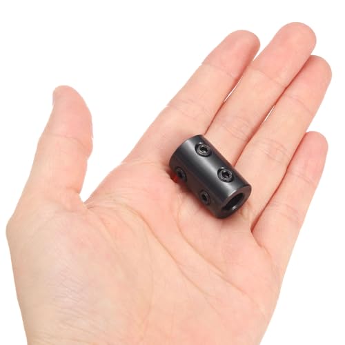 uxcell Shaft Coupling, 5/16" Bore 5/8" OD 1" Length Black Oxide Plated ASTM1045 Steel Rigid Coupling for 3D Printers Motor Wheel(4 Set Screws) - size: 5/16" Bore 5/8" OD 1" Length