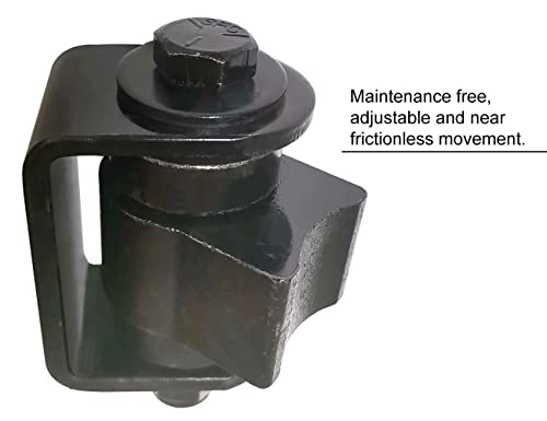 Heavy Duty Two Sealed Bearing Gate Hinge Weld onto The Gate for Welding on Larger Iron or Steel Vehicular Pedestrian Gates, Adjustable Yoke Pivot Bearing Gate Hinge (Sold as a Pair)