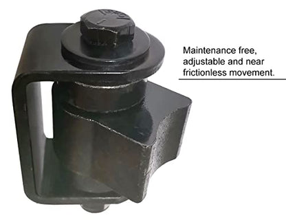 Heavy Duty Two Sealed Bearing Gate Hinge Weld onto The Gate for Welding on Larger Iron or Steel Vehicular Pedestrian Gates, Adjustable Yoke Pivot Bearing Gate Hinge (Sold as a Pair)