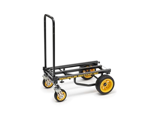 Rock-N-Roller R6G (Mini Ground Glider) 8-in-1 Folding Multi-Cart/Hand Truck/Dolly/Platform Cart/28" to 42.5" Telescoping Frame/500 lbs. Load Capacity, Black - style: R6G