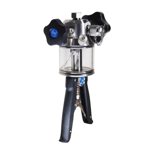 High Pressure Hand Pump Calibrator Range: 0 to 600 Kg/Cm² with Keller Leo2 Compound Master Gauge Range: (-1 to 30 Bar / -14 to 435 PSI) for Calibration Labs, Field Calibration Model: AI-DPI-2300