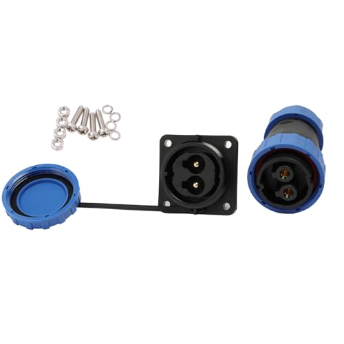 TY28 2 Pin Connector, Waterproof Power 45A 380V, Female Plug, Male Socket, Quick-Disconnect for Electrical Automotive Outdoor Solar Truck - color: Screw Mount, size: 2 Pin 45A