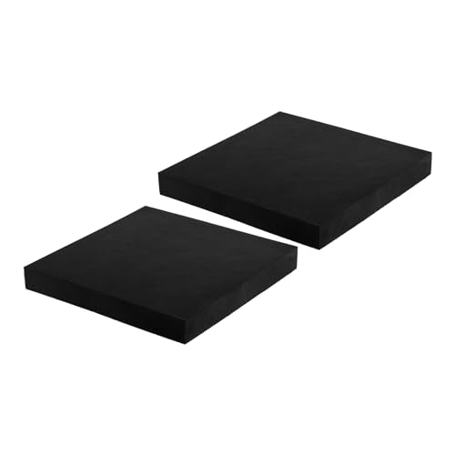 PATIKIL Rubber Anti-Vibration Pads, 2 Pcs Square Vibration Isolation Mats 8" x 8" x 1" for HVAC Air Conditioner Air Compressor Washer Dryer, Black - size: 8" x 8" x 1"