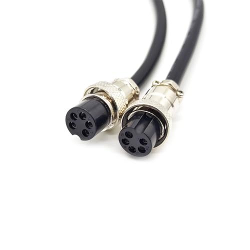 3.28 ft GX20 5 Pin Double Female Cable, GX20 5Pins Female to Female Head Aviation Cordset Electrical Connector Panel Mount Circular Metal Adapter Cordset for Ships 7A 200V 18AWG (1meter) - size: GX20 5Pin