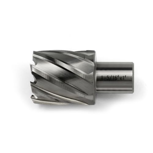 Annular Cutter JESTUOUS 1-5/16 Inch Cut Dia 3/4 Weldon Shank 1 Cut Depth
