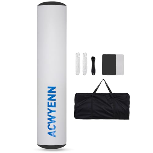 Inflatable Large Boat Dock Bumpers and Fenders for Docking - size: 10'x24" Grey-Black