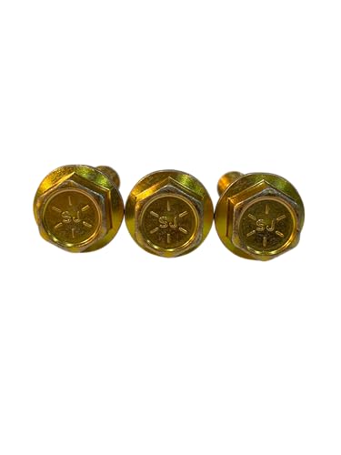 (15 Pieces) 5/8-11x2 1/2" Grade 8 Hex Flange Bolts Screws UNC Coarse Full Threads Zinc Yellow Trivalent